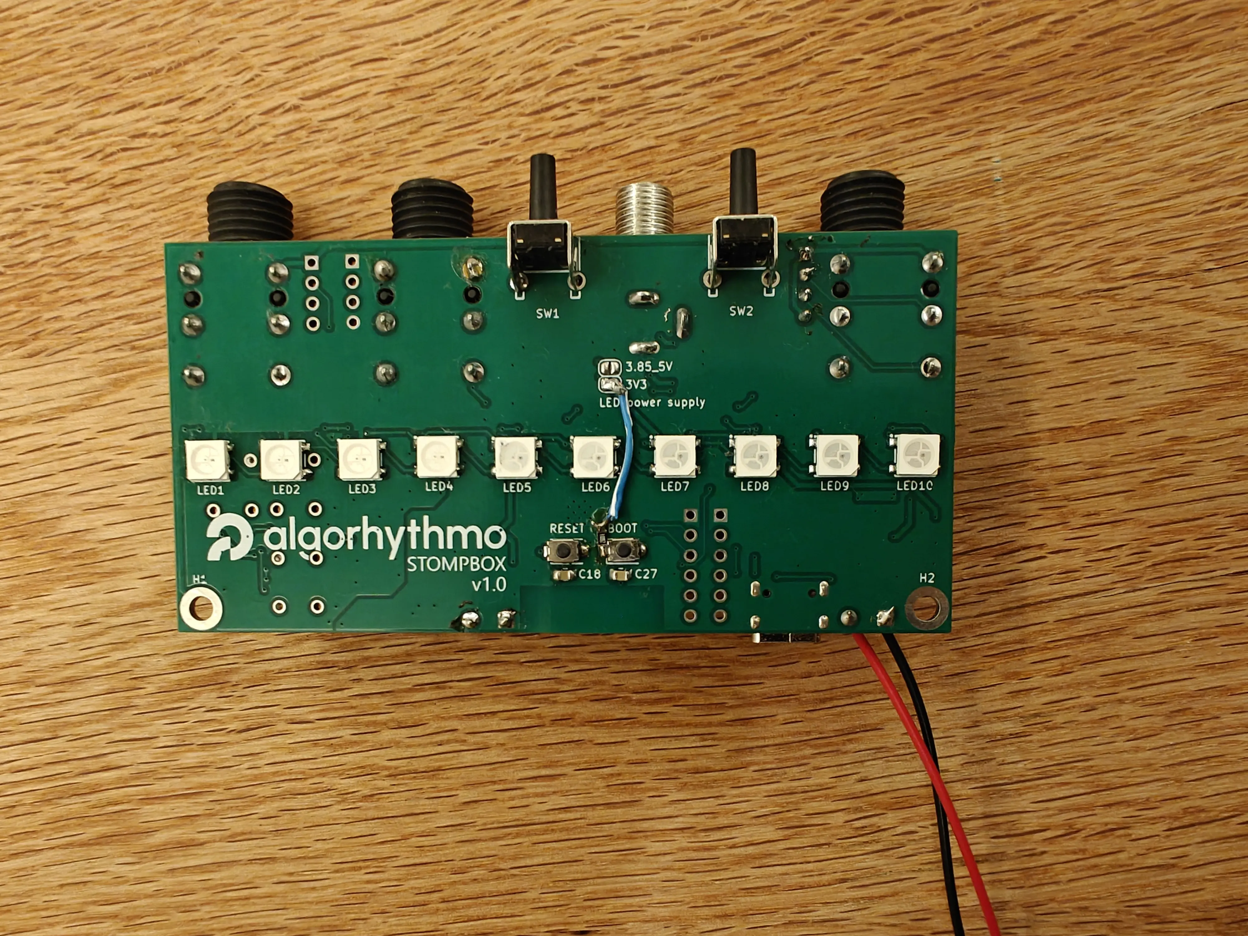 SBX1-D custom PCB — top side